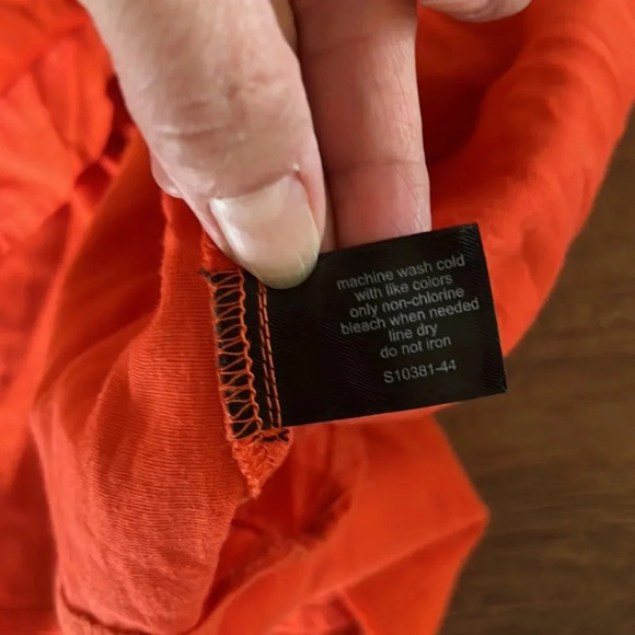 Lane Bryant 100% Cotton Orange Crochet Lace Gauze Boho Blouse Size 22/24 - Picture 6 of 9